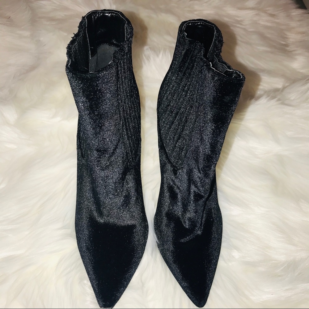Velvet booties